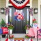 2 Pcs 4th of July Decor Bow for Wreath,Red White Blue Stripe Stars and Burlap Tree Topper Bows for Patriotic,Independence Day,Memorial Day,Veteran's Day,Outdoor Decorations